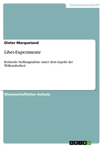 Título: Libet-Experimente 