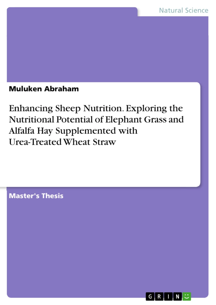 Titel: Enhancing Sheep Nutrition. Exploring the Nutritional Potential of Elephant Grass and Alfalfa Hay Supplemented with Urea-Treated Wheat Straw