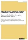 Titre: Report on the Workshop "Corruption. How, and why, to avoid it"