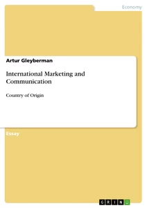 Titel: International Marketing and Communication