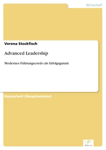 Titel: Advanced Leadership