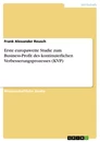 Titel: Erste europaweite Studie zum Business-Profit des kontinuierlichen Verbesserungsprozesses (KVP)