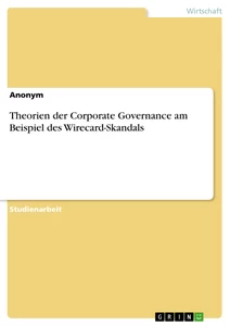 Titel: Theorien der Corporate Governance am Beispiel des Wirecard-Skandals