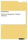 Title: Operations Management - Principle Healthcare