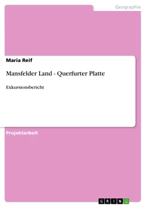 Titre: Mansfelder Land - Querfurter Platte