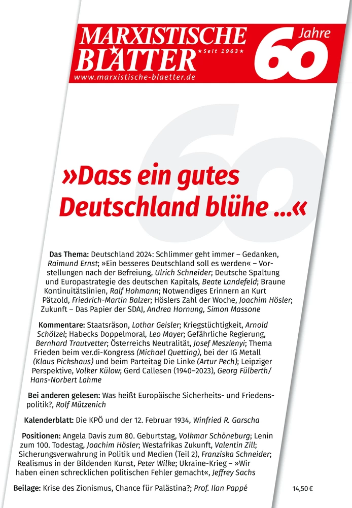 Titel: »Dass ein gutes Deutschland blühe …«