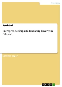 Title: Entrepreneurship and Reducing Poverty in Pakistan