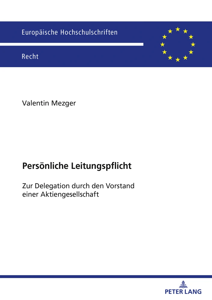 Titel: Persönliche Leitungspflicht