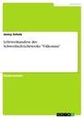Titre: Lehrwerkanalyse des Schwedisch-Lehrwerks "Välkomna"