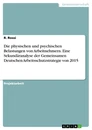 Titel: Die physischen und psychischen Belastungen von Arbeitnehmern. Eine Sekundäranalyse der Gemeinsamen Deutschen Arbeitsschutzstrategie von 2015
