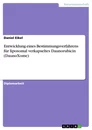 Titre: Entwicklung eines Bestimmungsverfahrens für liposomal verkapseltes Daunorubicin (DaunoXome)