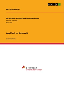 Titre: Legal Tech im Reiserecht