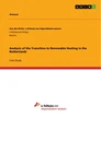 Title: Analysis of the Transition to Renewable Heating in the Netherlands