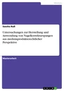Titel: Untersuchungen zur Herstellung und Anwendung  von Nagelkorrekturspangen aus  medizinprodukterechtlicher Perspektive