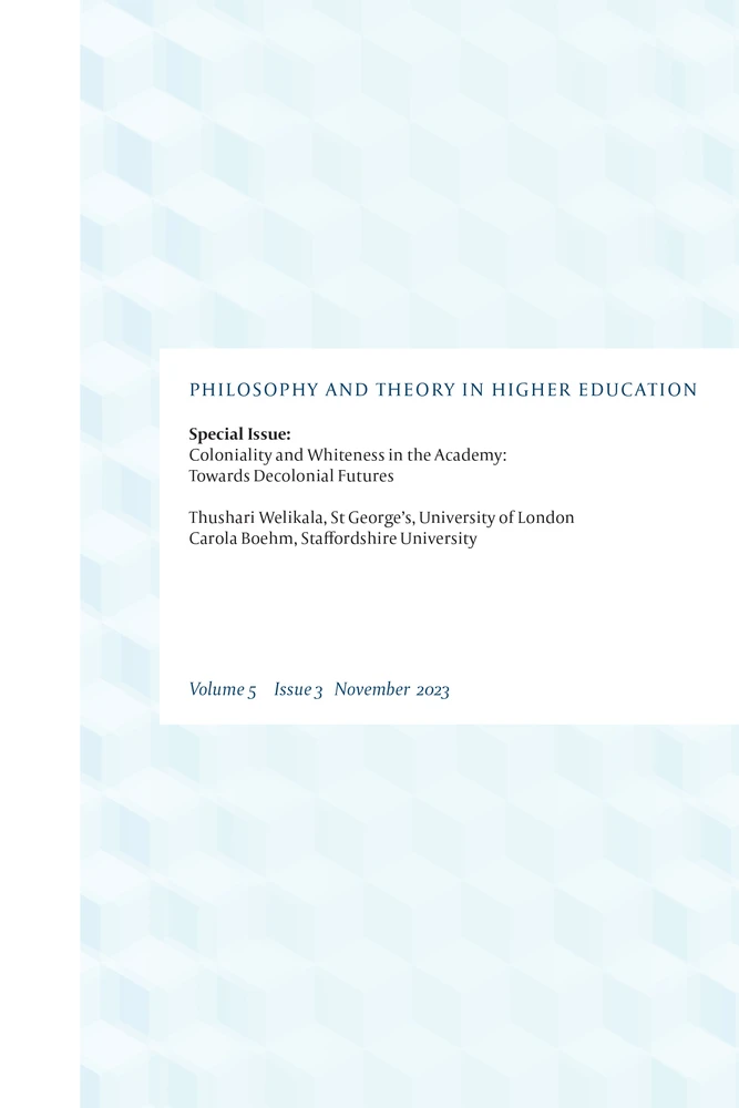 Titel: Editorial Perspectives: Confronting Coloniality and Whiteness in Higher Education – From What ‘Is’ to What ‘If’