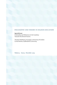 Title: Decolonisation and the Risks of Exception in South African Higher Education