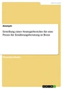 Title: Erstellung eines Strategieberichts für eine Praxis für Ernährungsberatung in Bonn