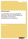 Título: Umweltpolitik contra wirtschaftliche Interessen - Wie die CO2-Zertifikate die Preispolitik der Deutschen Energiekonzerne beeinflussen