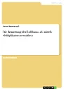Titre: Die Bewertung der Lufthansa AG mittels Multiplikatorenverfahren