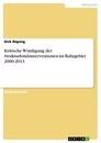 Title: Kritische Würdigung der Strukturfondsinterventionen im  Ruhrgebiet 2000-2013