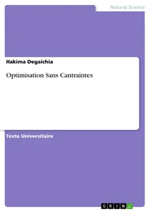 Título: Optimisation Sans Cantraintes