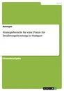Title: Strategiebericht für eine Praxis für Ernährungsberatung in Stuttgart