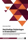 Titre: Nachhaltige Geldanlagen in Krisenzeiten?