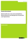 Titel: Referenztheorie und unterschiedlicher Referenzbereich am Beispiel des Deutschen und Spanischen