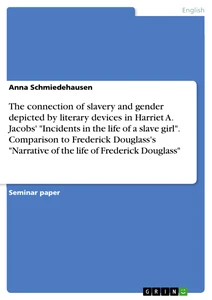 Titre: The connection of slavery and gender depicted by literary devices in Harriet A. Jacobs' "Incidents in the life of a slave girl". Comparison to Frederick Douglass's "Narrative of the life of Frederick Douglass"