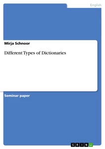 Title: Different Types of Dictionaries