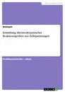 Title: Ermittlung thermodynamischer Reaktionsgrößen aus Zellspannungen