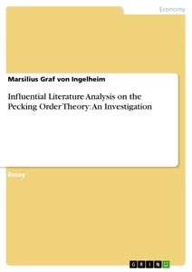 Titre: Influential Literature Analysis on the Pecking Order Theory: An Investigation