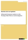 Titel: Influential Literature Analysis on the Pecking Order Theory: An Investigation