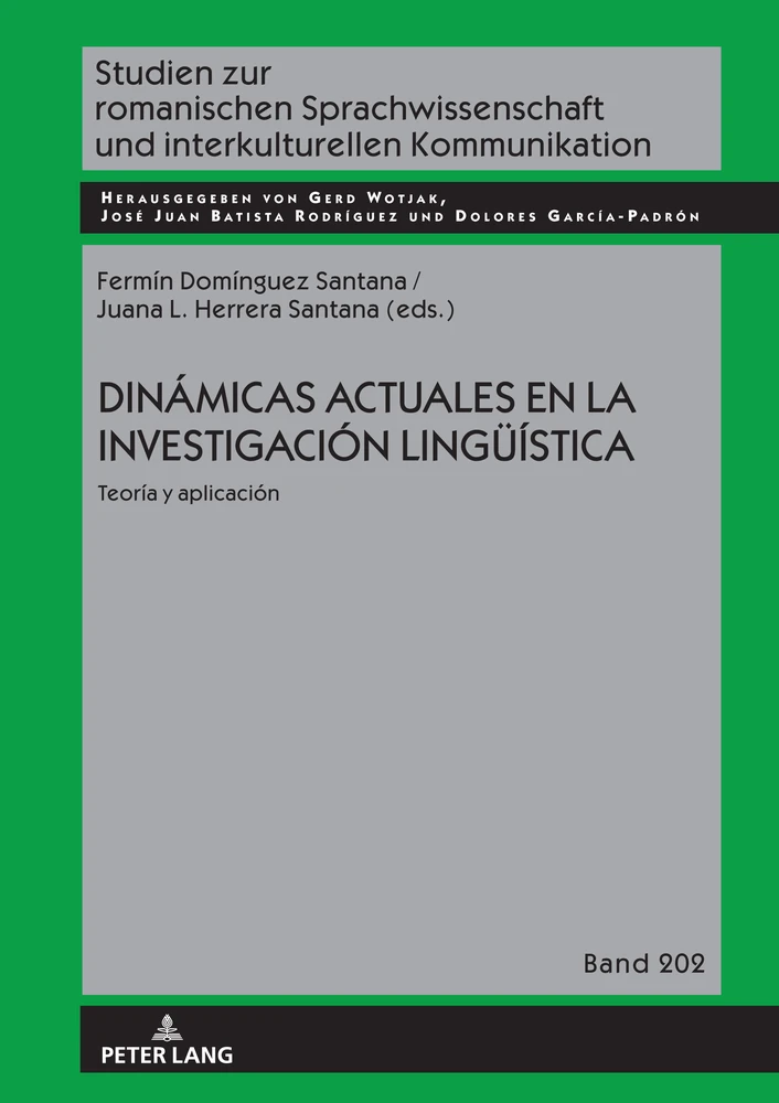 Title: Dinámicas actuales en la investigación lingüística