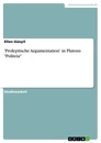 Título: 'Proleptische Argumentation' in Platons "Politeia"
