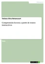 Titre: Comprensión lectora a partir de textos instructivos