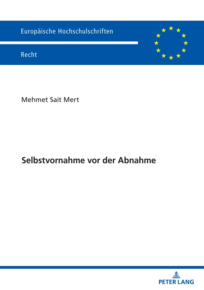 Title: Selbstvornahme vor der Abnahme