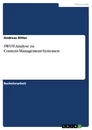 Titel: SWOT-Analyse zu Content-Management-Systemen