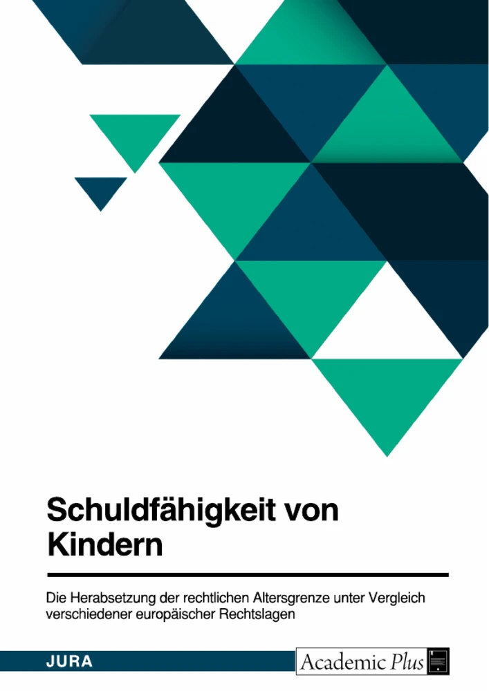 Titel: Schuldfähigkeit von Kindern. Die Herabsetzung der rechtlichen Altersgrenze unter Vergleich verschiedener europäischer Rechtslagen