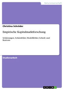 Titre: Empirische Kapitalmarktforschung