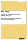 Titre: Analyse der Vergütungsstruktur im Affiliate-Marketing