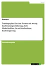 Título: Trainingsplan für eine Person mit wenig Krafttrainingserfahrung, Ziele Muskelaufbau, Gewichtsabnahme, Kraftsteigerung