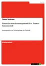 Título: Honneths Anerkennungsmodell  vs.  Frasers Statusmodell