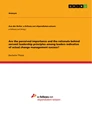 Titel: Are the perceived importance and the rationale behind servant leadership principles among leaders indicative of actual change management success?