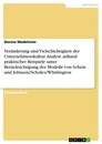 Título: Veränderung und Vielschichtigkeit der Unternehmenskultur. Analyse anhand praktischer Beispiele unter Berücksichtigung der Modelle von Schein und Johnson/Scholes/Whittington