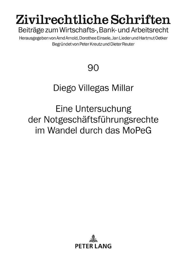 Titel: Die Notgeschäftsführung im Personengesellschaftsrecht