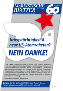 Titel: Kriegstüchtigkeit & neue US-Atomraketen? NEIN DANKE!