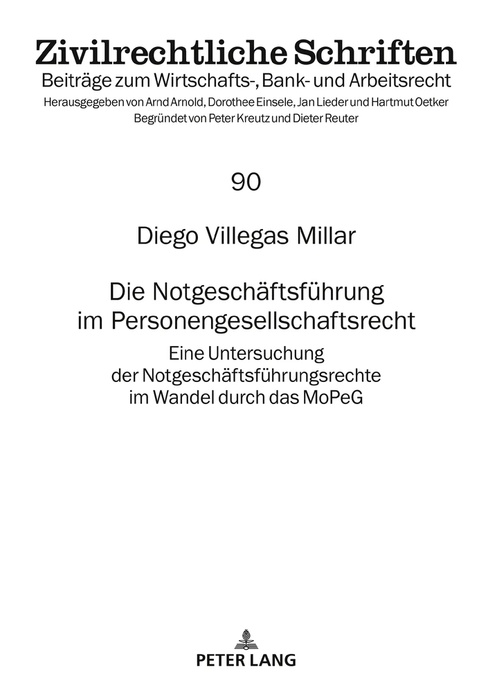 Titel: Die Notgeschäftsführung im Personengesellschaftsrecht