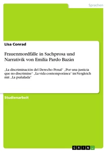 Título: Frauenmordfälle in Sachprosa und Narrativik von Emilia Pardo Bazán