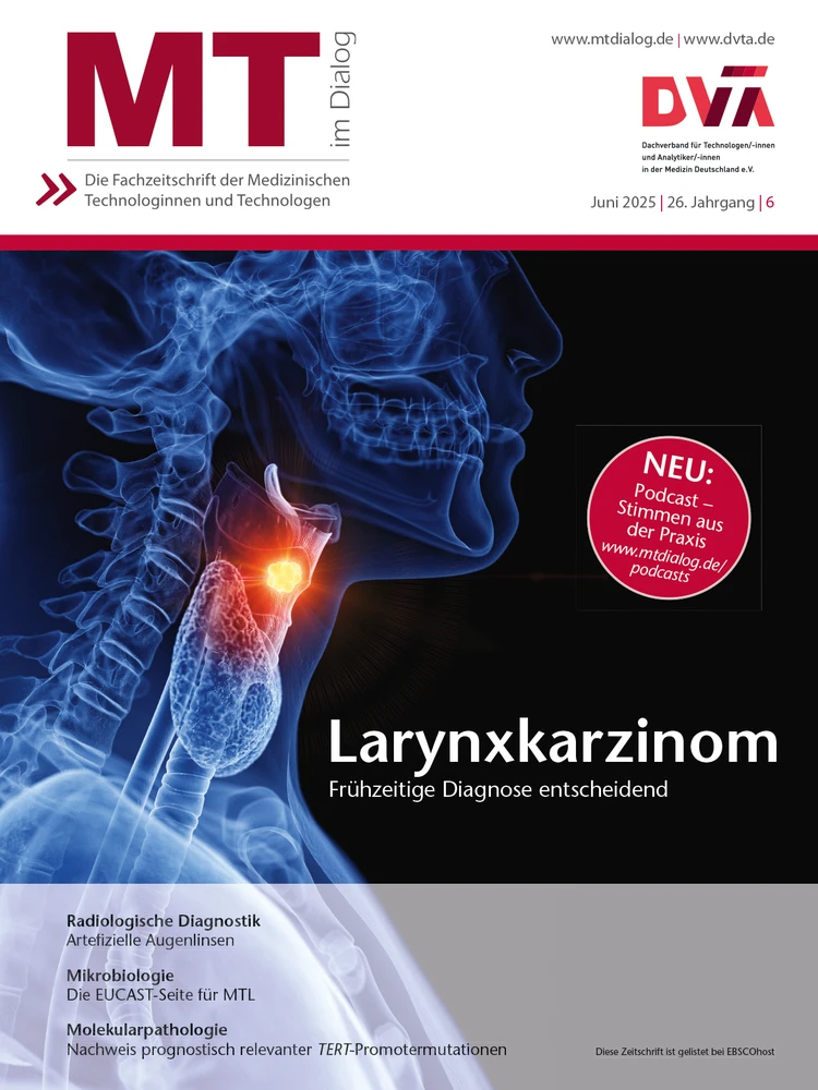Titel: MT im Dialog. Die Fachzeitschrift der Medizinischen Technologinnen und Technologen 6/2025